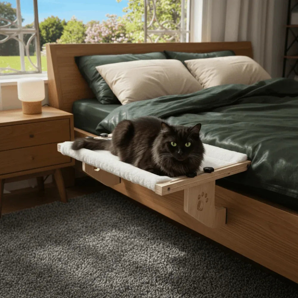 Lit Suspendu en Bois pour Chat
