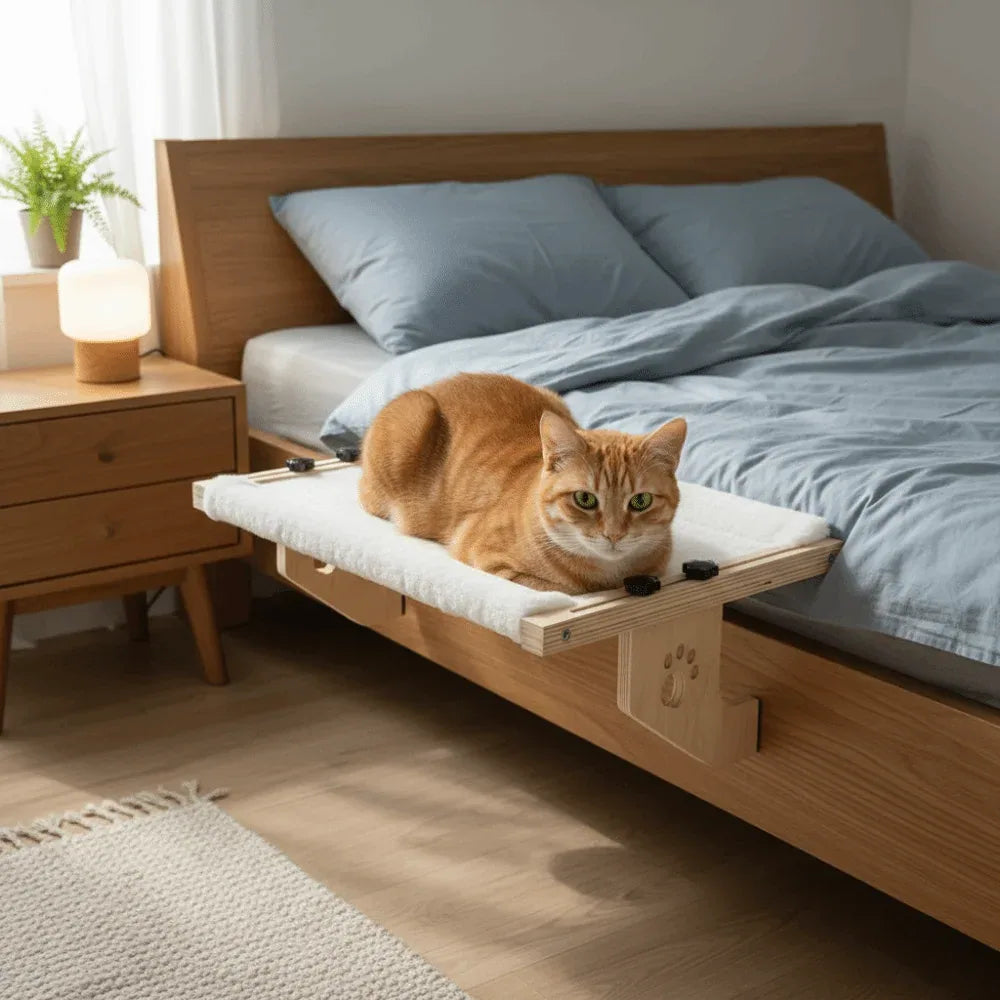 Lit Suspendu en Bois pour Chat